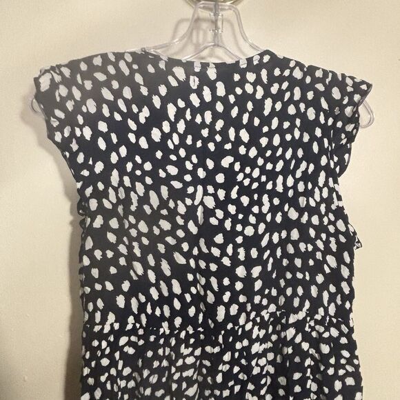 Kirundo Women's Ruffle Sleeve Embroidered Chest Animal Print Dress Size Small - Picture 7 of 11